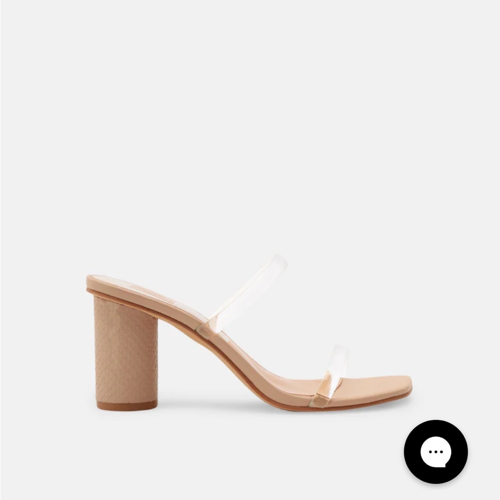 Dolce vita nude clear strap Noles Heel